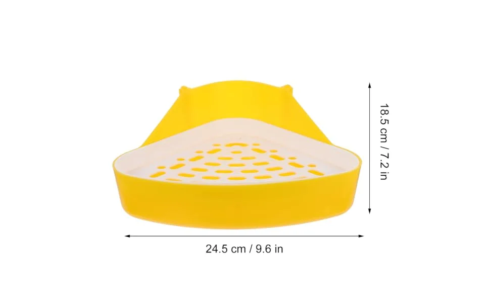 ORFOFE Box Pet Potty Urinal Rabbit Toilet Bedding for Rabbits Pet Pee Bedding for Guinea Pigs White Abs 24.5X18.5cm White - product information 2