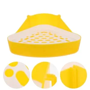 CIYODO Box Pet Potty Urinal Rabbit Toilet Rabbit Corner Pet Triangular Potty Bedding for Rabbits Abs White 24.5X18.5cm White - product information 4