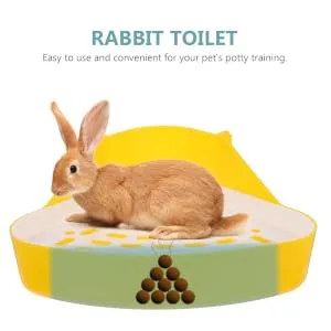CIYODO Box Pet Potty Urinal Rabbit Toilet Rabbit Corner Pet Triangular Potty Bedding for Rabbits Abs White 24.5X18.5cm White - product information 5