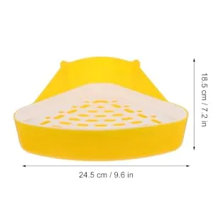 CIYODO Box Pet Potty Urinal Rabbit Toilet Rabbit Corner Pet Triangular Potty Bedding for Rabbits Abs White 24.5X18.5cm White - product information 6