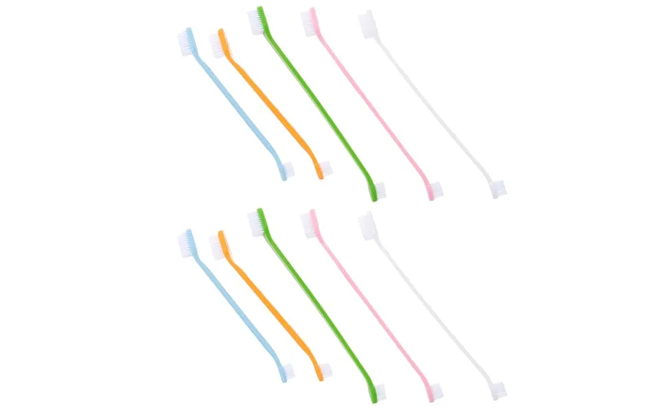 BCOATH 10pcs Puppy for Cat Pets Small Supplies Portable Nylon Clean Tooth Pet Dual-head Dog Brush - product information 1