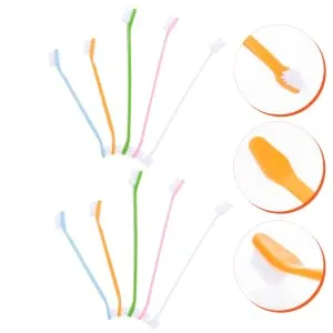 BCOATH 10pcs Puppy for Cat Pets Small Supplies Portable Nylon Clean Tooth Pet Dual-head Dog Brush - product information 4