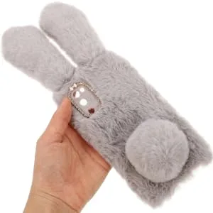 BRIGHTFUFU S20 Phone Case Phone Case Phone Cover for S20 Plush Case for S20 S22 Shell Rabbit S20 Shell Samsung Galaxy S20 Light Grey - product information 3