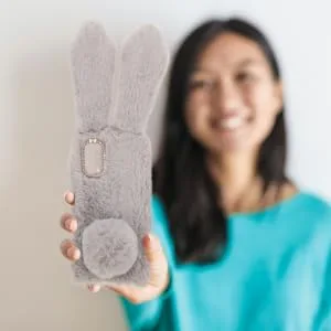 BRIGHTFUFU S20 Phone Case Phone Case Phone Cover for S20 Plush Case for S20 S22 Shell Rabbit S20 Shell Samsung Galaxy S20 Light Grey - product information 5