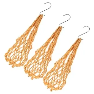 SEWOART 3pcs String Parrot Hooks Poultry Feeder Bags Hanging Feeder for Hens Net Bag Mesh Chicken Feed - product information 1