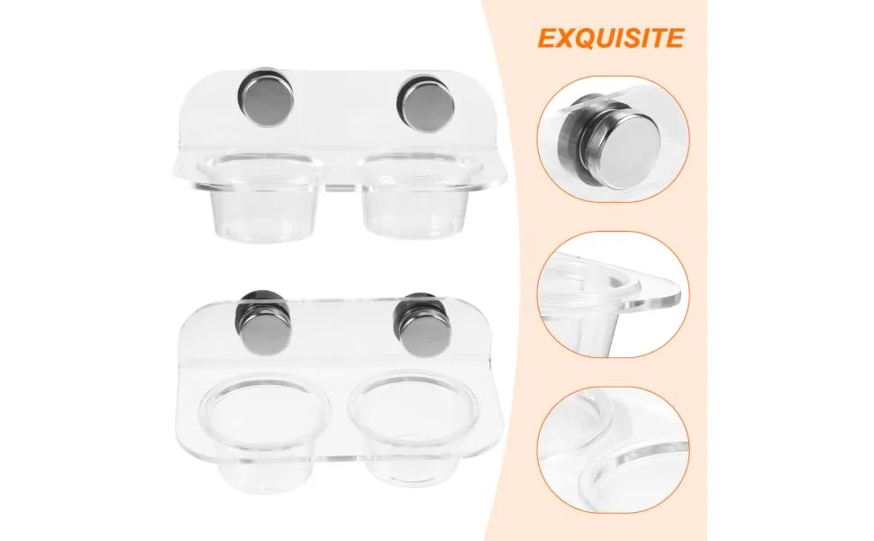 TOGEVAL 1 Set Magnetic Water Feeder Gecko Feeding Cups Reptile Feeding Cups Leaopard Tortoise Worm Acrylic - product information 1
