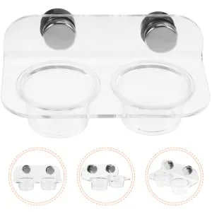 TOGEVAL 1 Set Magnetic Water Feeder Gecko Feeding Cups Reptile Feeding Cups Leaopard Tortoise Worm Acrylic - product information 4