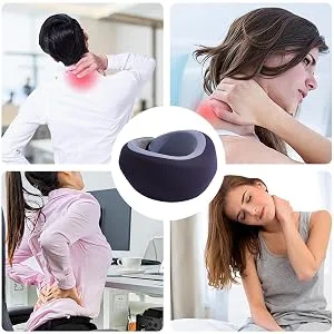 Soft Cervical Collar Neck Brace & Elastic Supports | Soft Foam Wraps Keep Vertebrae Stable Soft Neck Support Relieves Pressure in Spine Neck Support Brace for Travel Navy Blue - Ergonomic Handling