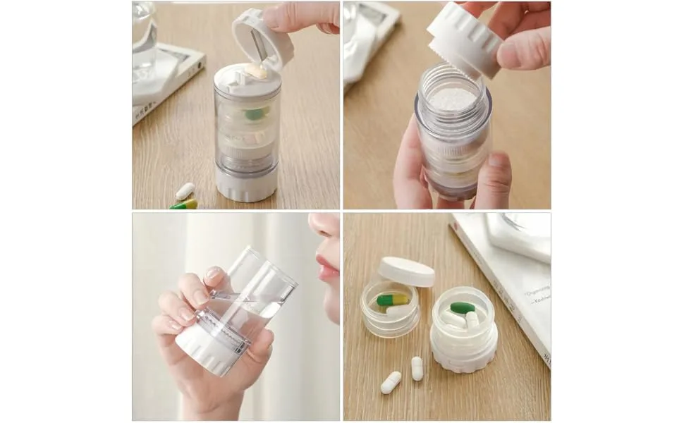 Medicine Pulverizer Manual Twist Crushing Tool Children Cutter for Crushes Tablets White - product information 2