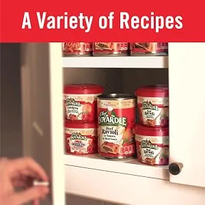 Chef Boyardee Mini Beef Ravioli in Tomato & Meat Sauce, 4-pack, 60 oz - Easy to make microwave pasta meals from Chef Boyardee