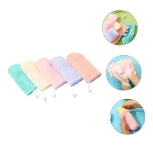 5pcs Lathering Mesh Soap Bag Small Soap Bag Bar Soap Scrubber Pouch Preservation Bag Dedicated - product information 2