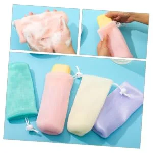 5pcs Lathering Mesh Soap Bag Small Soap Bag Bar Soap Scrubber Pouch Preservation Bag Dedicated - product information 4