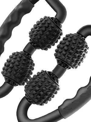 POUNDSAYA Muscle Roller Massage Roller Cellulite Roller Foam Roller Trigger Point Muscle Roller for Calves Leg Arms Deep Tissue fit roll Massager fitroll Muscle Roller (Black) - massage roller stick
