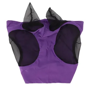 Horse Mesh Fly Mask Breathable Elastic Horse Face Mask with Ears Riding Equestrian Equipment (Purple) - product information 2