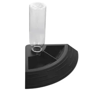 BUGUUYO Turtle Drinker Lizard Water Bowls Automatic Lizard Waterer Pet Food Feeder Reptile Reptisoil Plastic 17X17X3.5CM Black - product information 1