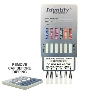 5 Pack Identify Diagnostics 12 Panel Drug Test Dip - Testing Instantly for 12 Different Drugs THC, COC, MOP, OXY, MDMA, BUP, AMP, BAR, BZO, MET, MTD, PCP ID-CP12-DIP (5) - 12 Panel Urine Test Dip Screen Identify Diagnostics CLIA Waived MOP THC AMP COC MET Remove Cap