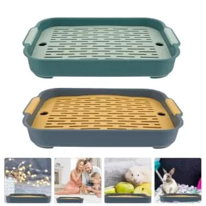 COLLBATH 2pcs Box Rabbit Toilet Bunny Supplies Rabbit Potty Trainer Bunny Train Potty Bunny Training Potty 27.00X18.80X4.00CM As Shown 1 - product information 2