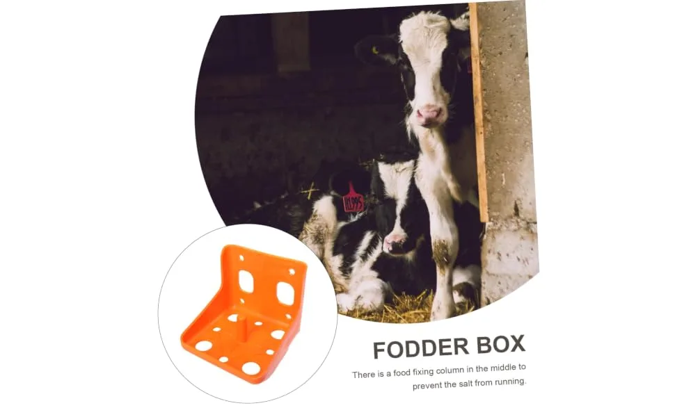 2pcs Cattle and Sheep Lick Brick Box Plastic Serving Trays Cattle Salt Feeding Bowl Farm Feeder Goat - product information 1