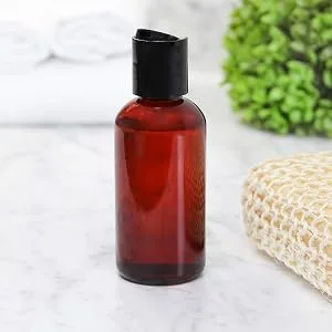 4oz Empty Amber Brown Plastic Squeeze Bottles with Disc Top Flip Cap (6 pack) BPA-Free Plastic Containers For Shampoo, Lotions, Liquid Body Soap, Creams (4 ounce, Amber Brown) - image