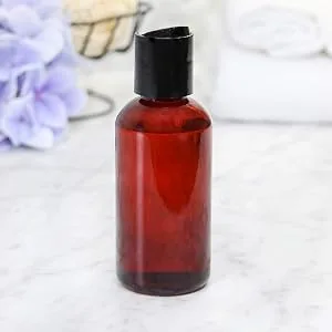 4oz Empty Amber Brown Plastic Squeeze Bottles with Disc Top Flip Cap (6 pack) BPA-Free Plastic Containers For Shampoo, Lotions, Liquid Body Soap, Creams (4 ounce, Amber Brown) - image