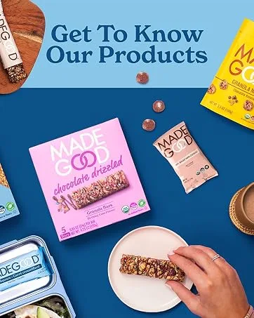 MadeGood Mornings Soft Baked Breakfast Bars Blueberry 30g (30 Count) Gluten Free Snacks - Get To Know Our Products