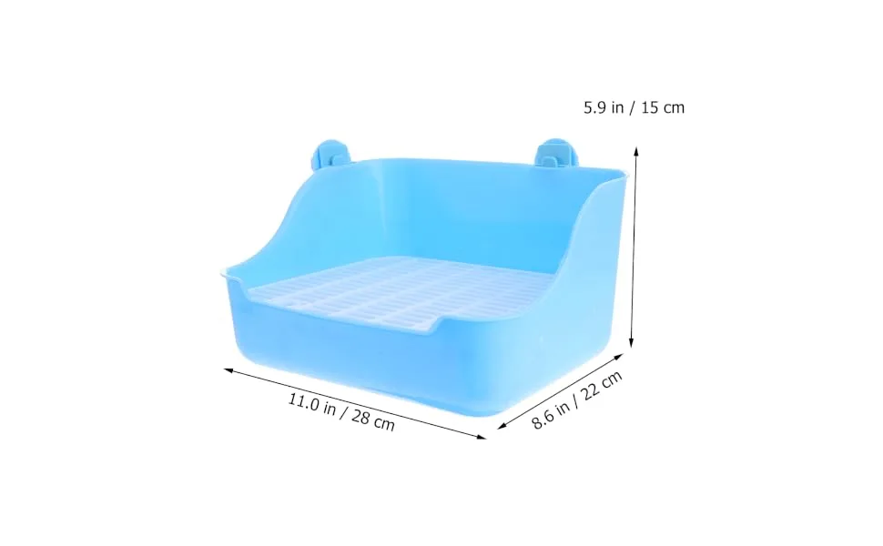 COLLBATH Lacework Potty Trainer Small Pet Pan Cage Bunny Bedding for Rabbits Guinea Pig Bedding Blue - product information 2