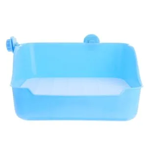 COLLBATH Lacework Potty Trainer Small Pet Pan Cage Bunny Bedding for Rabbits Guinea Pig Bedding Blue - product information 4