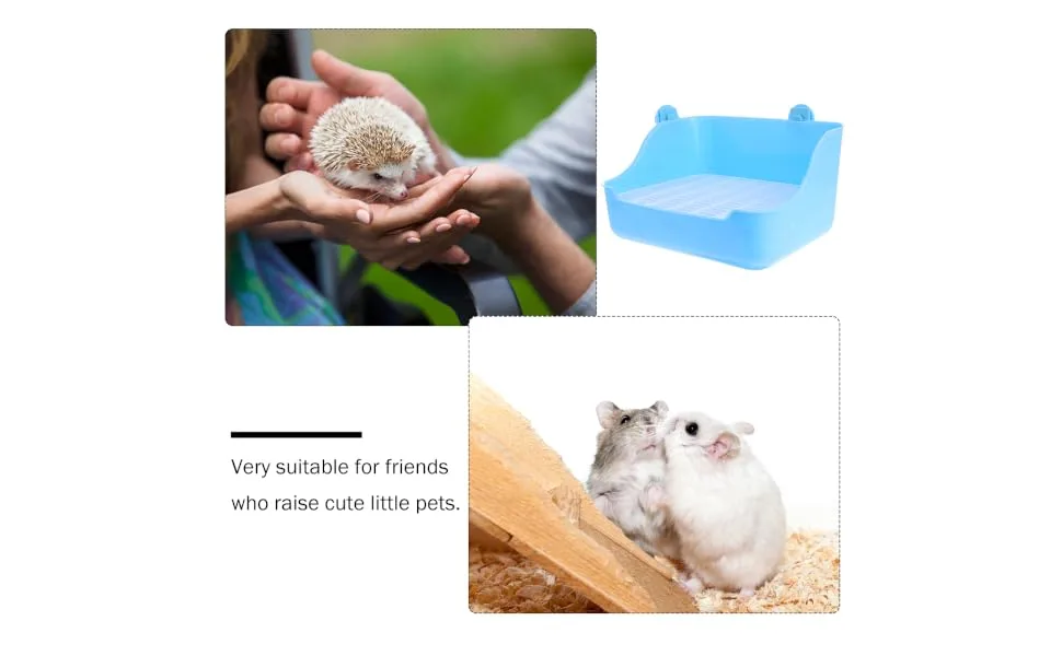 COLLBATH Lacework Potty Trainer Small Pet Pan Cage Bunny Bedding for Rabbits Guinea Pig Bedding Blue - product information 6