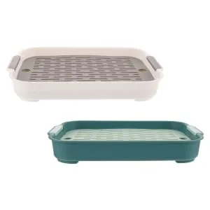 COLLBATH 2pcs Box Rabbit Toilet Cage Small Animal Litter Cage - Fall Bunny Potty Hamster Bedding Pp 27X18.8X4CM As Shown 3 - product information 3