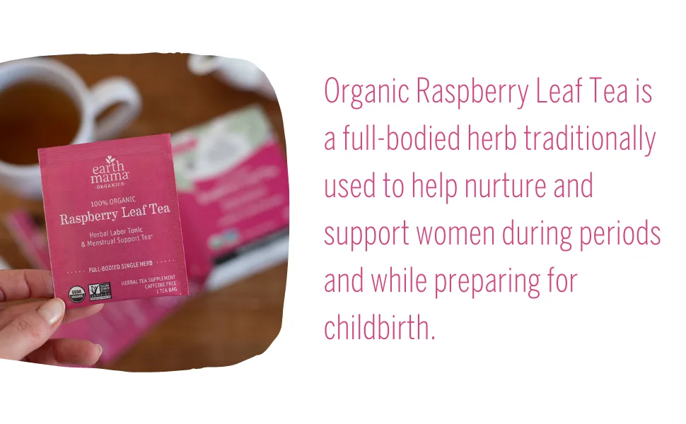 Earth Mama Organic Raspberry Leaf Tea Bags |Labor Tonic + Menstrual Support, 16 Teabags Per Box (3-Pack) Raspberry 16 Count (Pack of 3) - Organic Raspberry Leaf Tea is a full-bodied herb traditionally used to help nurture & support women