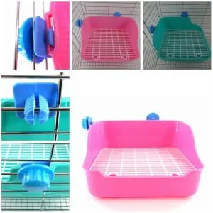 BESPORTBLE Rabbit Potty Trainer Hamster Litter Chinchilla Potty Trainer Corner Lacework Potty Trainer Cage Pink - product information 2