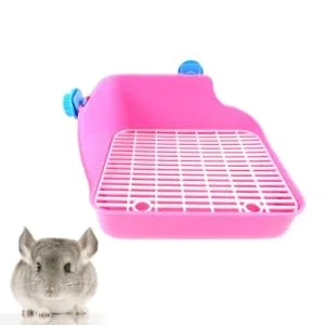 BESPORTBLE Rabbit Potty Trainer Hamster Litter Chinchilla Potty Trainer Corner Lacework Potty Trainer Cage Pink - product information 3