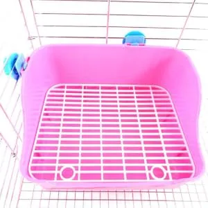 BESPORTBLE Rabbit Potty Trainer Hamster Litter Chinchilla Potty Trainer Corner Lacework Potty Trainer Cage Pink - product information 4