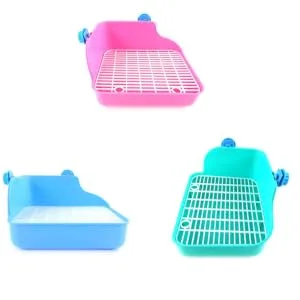 BESPORTBLE Rabbit Potty Trainer Hamster Litter Chinchilla Potty Trainer Corner Lacework Potty Trainer Cage Pink - product information 5
