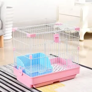 COLLBATH Box Rabbit Training Potty Chinchilla Toilet Trainer Potty Pet Pan Gerbil Toilet Rabbit Potty Plastic 28x23cm Blue - product information 1
