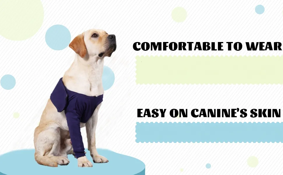 Dog Elbow Brace Protector Breathable Elbow Protector Pads Comfort Highly Elastic Lick Proof Elbow Brace Immobilizer Support for Postoperative Recovery Wound Wrapping Black(L) - product information 2