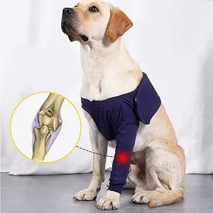 Dog Elbow Brace Protector Breathable Elbow Protector Pads Comfort Highly Elastic Lick Proof Elbow Brace Immobilizer Support for Postoperative Recovery Wound Wrapping Black(L) - product information 3