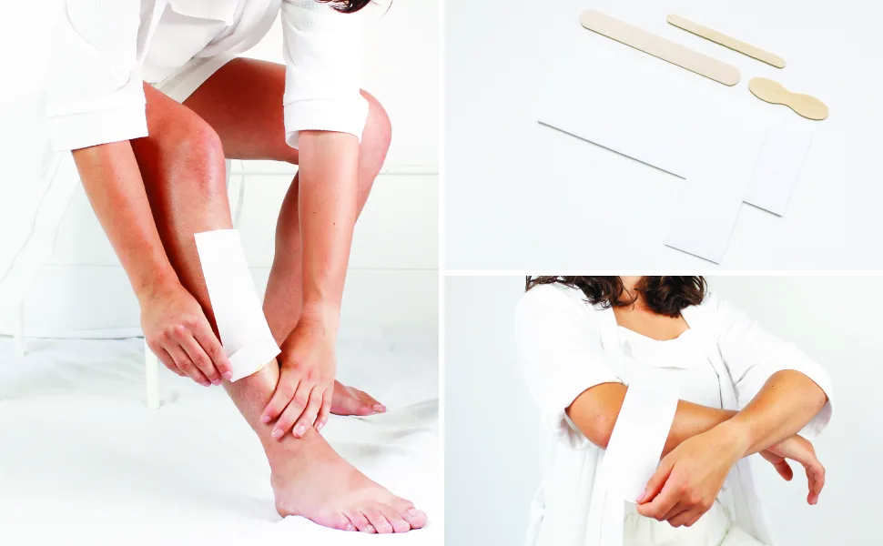 Parissa Epilation (Waxing) Non-Woven Cloth Strips, Replacement Strips for use with Hair Removal Liquid Wax, 100 x Large Size Strips 9'' x 3'' 9x3 Inch (Pack of 100) - Parissa Epilation Strips for Waxing