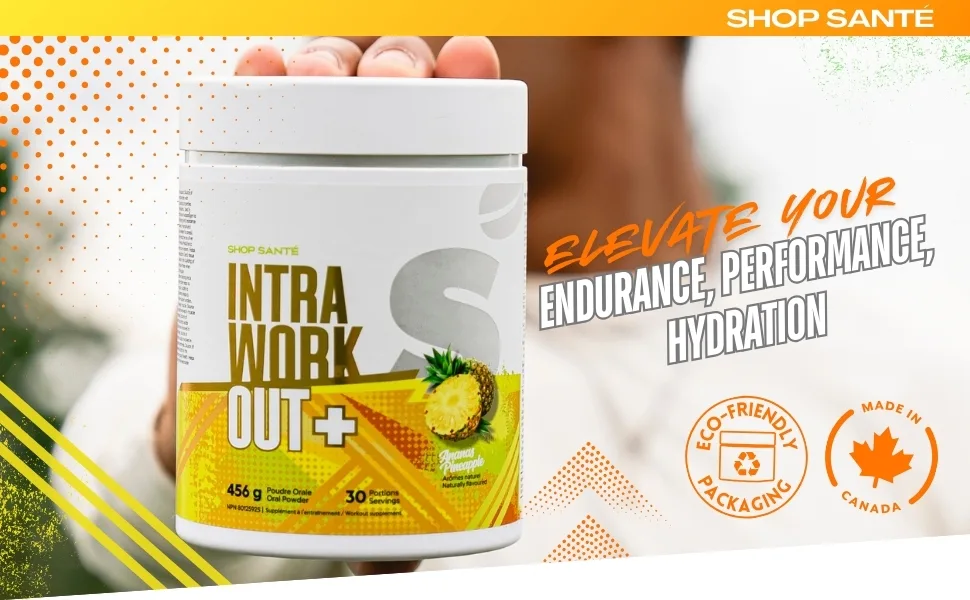 Shop Sante Intra Workout Plus - EAA + BCAA Powder - 30 Servings Essential Amino Acids Drink Supplements for Hydration Endurance & Muscle Recovery - 8g EAAs Electrolytes - Pineapple. - IntraWork Out