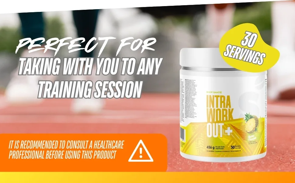 Shop Sante Intra Workout Plus - EAA + BCAA Powder - 30 Servings Essential Amino Acids Drink Supplements for Hydration Endurance & Muscle Recovery - 8g EAAs Electrolytes - Pineapple. - IntraWork Out
