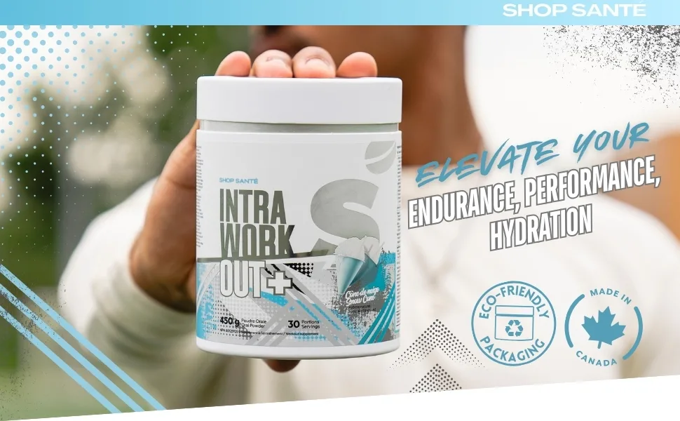 Shop Sante Intra Workout Plus - EAA + BCAA Powder - 30 Servings Essential Amino Acids Drink Supplements for Hydration Endurance & Muscle Recovery - 8g EAAs Electrolytes - Snow Cone - Intra Work Out