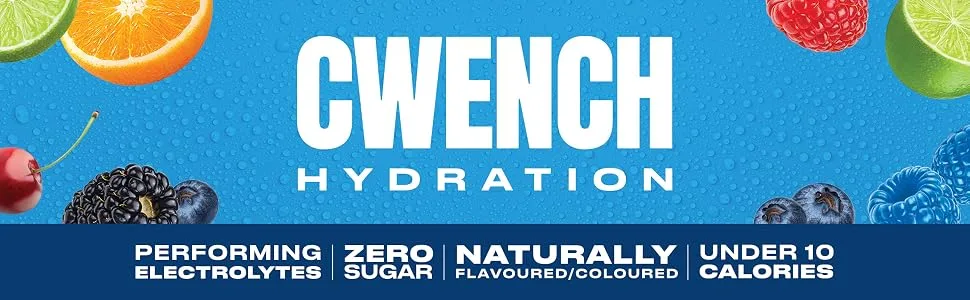 Cwench Electrolyte Hydration Mix Cherry Lime Zero Sugar Drink Mix 45 Servings 315g Cherry Lime 315g (Pack of 1) - Cwench Hydration