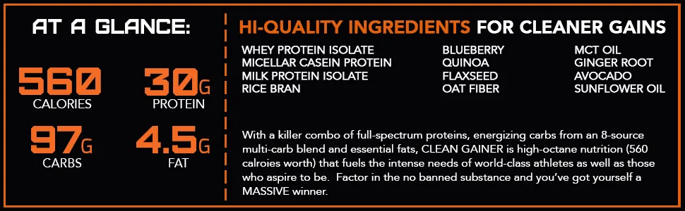 Clean Gainer Cinnamon Toast Cereal - 5lb - At a Glance