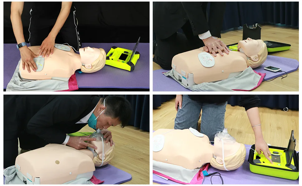 AED Trainer XFT Professional AED Training Kit CPR Training Equipment Training Device Automatic External Defibrillator Simulator for First Aid Trainee Beginner(XFT-120G) - AED training device