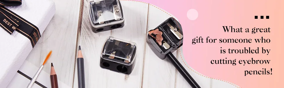 5 Pack Cosmetic Pencil Sharpener Dual Sharpener Eye Makeup Pencil Sharpener (Black) - product information 5