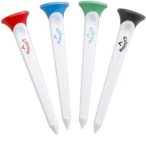Callaway Par-Tee Plastic Golf Tees, White, 4 Pack - Callaway Par-Tee High Performance Golf Tee