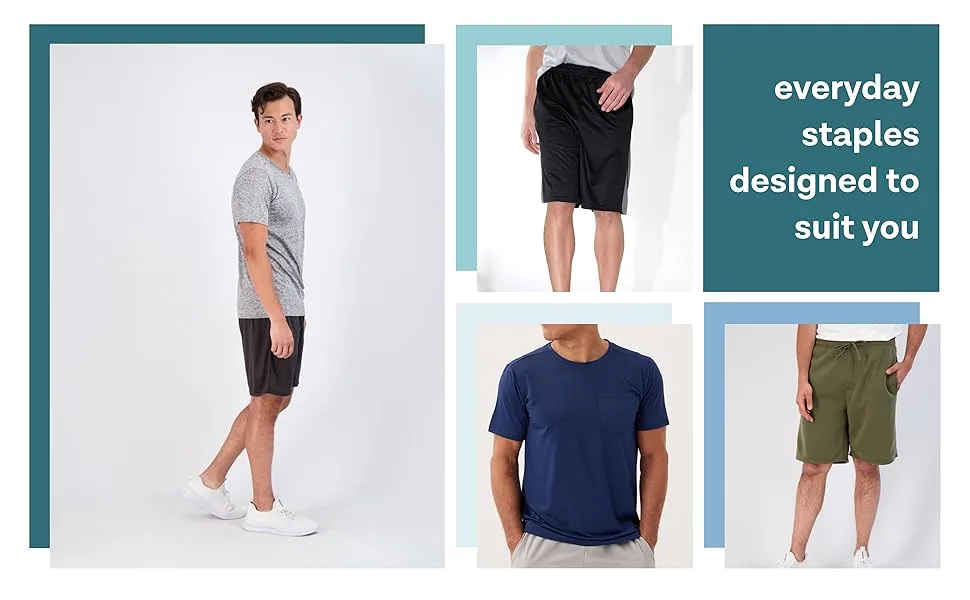 Real Essentials 5 Pack: Men's Mesh Athletic Performance Gym Shorts with Pockets (S-3X) Large Set H - product information 6
