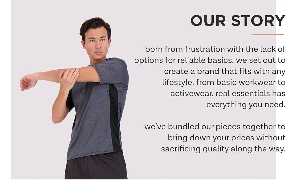 Real Essentials 5 Pack: Men's Mesh Athletic Performance Gym Shorts with Pockets (S-3X) Large Set H - product information 9