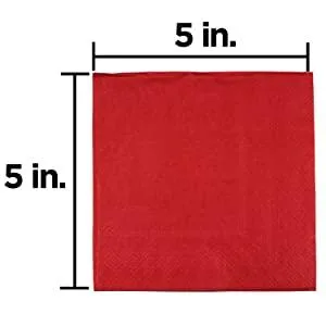 JAM PAPER Small Beverage Napkins - 5 x 5 - Orange - 40/Pack 5x5 Inch (Pack of 50) Orange - product information 2
