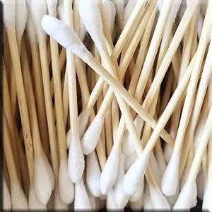 Cotton Swabs with Wooden Sticks/Biodegradable Cotton Buds 1000pcs 100 Count (Pack of 10) - product information 3